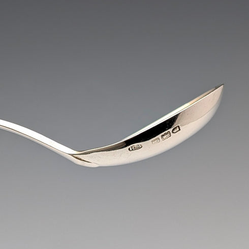 1901 British antique sterling silver tea caddy spoon by Robert Stebbings